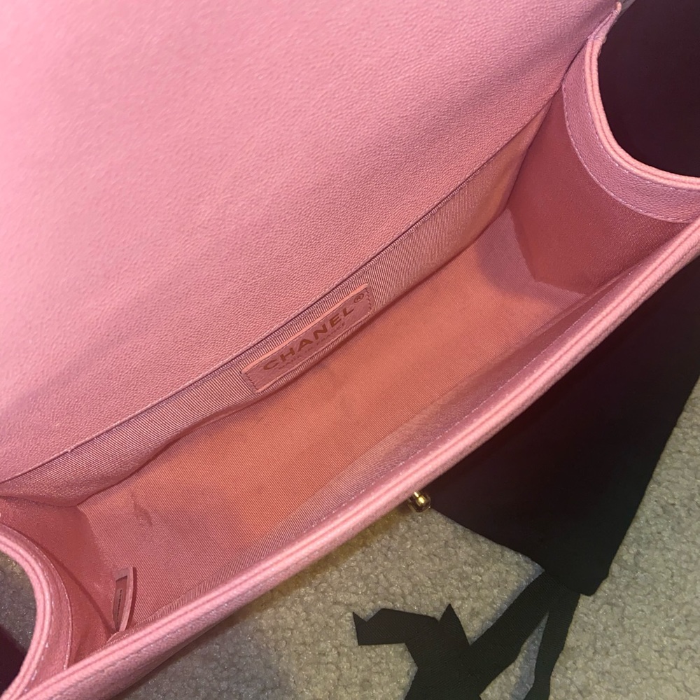 *SOLD* CHANEL Pink Caviar Boy Bag - Picture 7 of 16